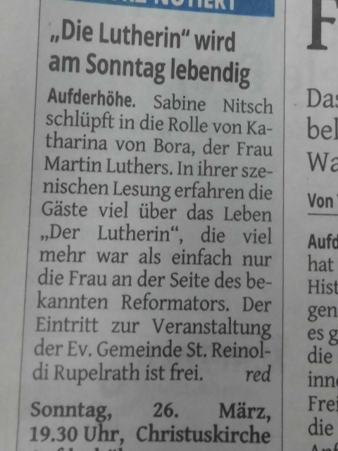 Solinger Tageblatt, 25.03.2017