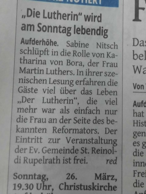 Solinger Tageblatt, 25.03.2017